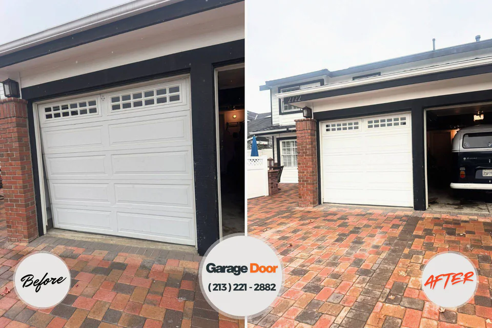 Before and after: garage door repair West Fargo, ND